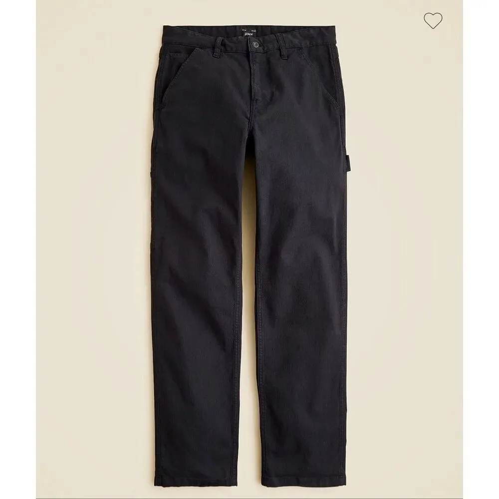 J. Crew Straight Fit Garment-Dyed Carpenter Pant in Midnight Hour NWT 31/32